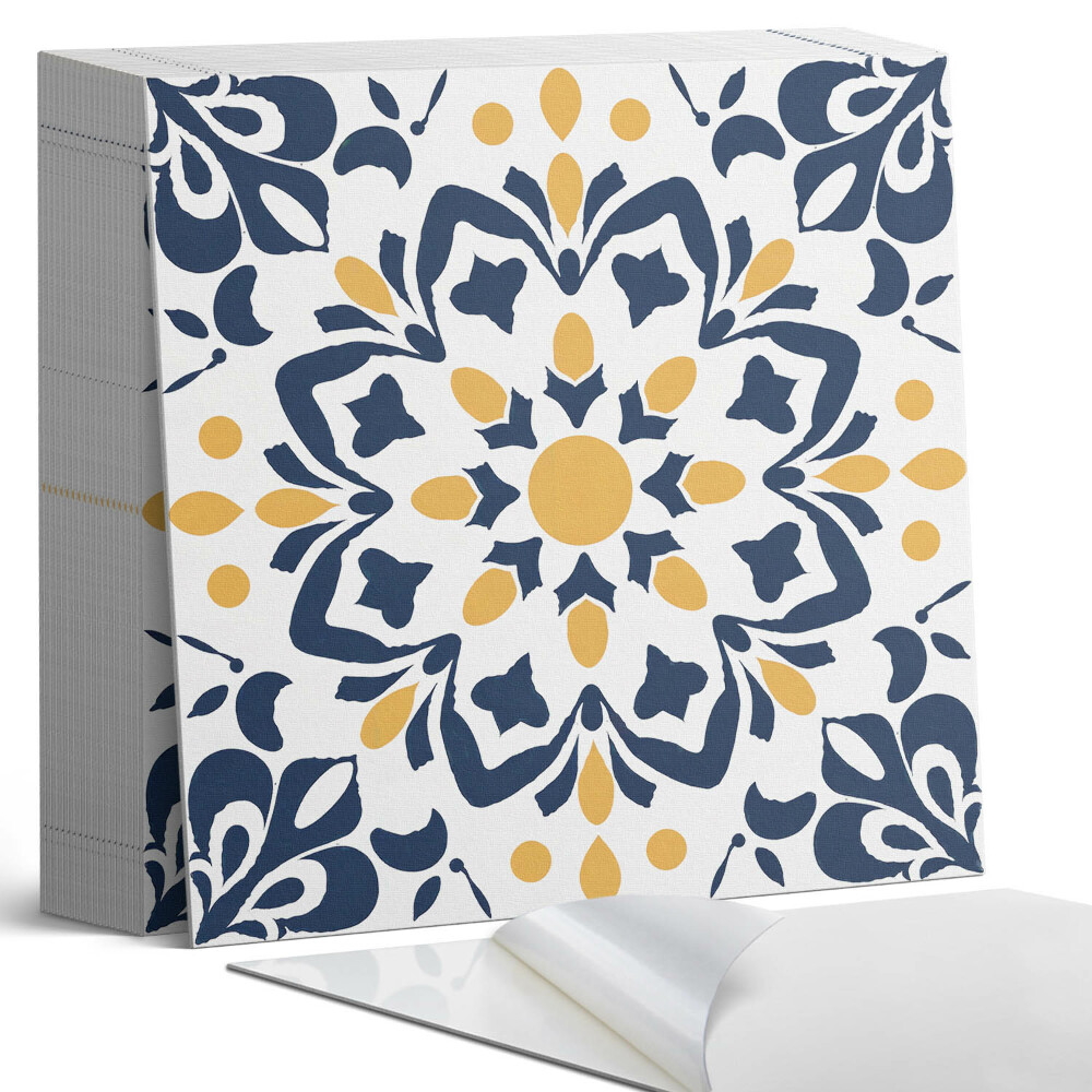 Plăci de vinil autoadezive Mandala florală într-un stil artistic