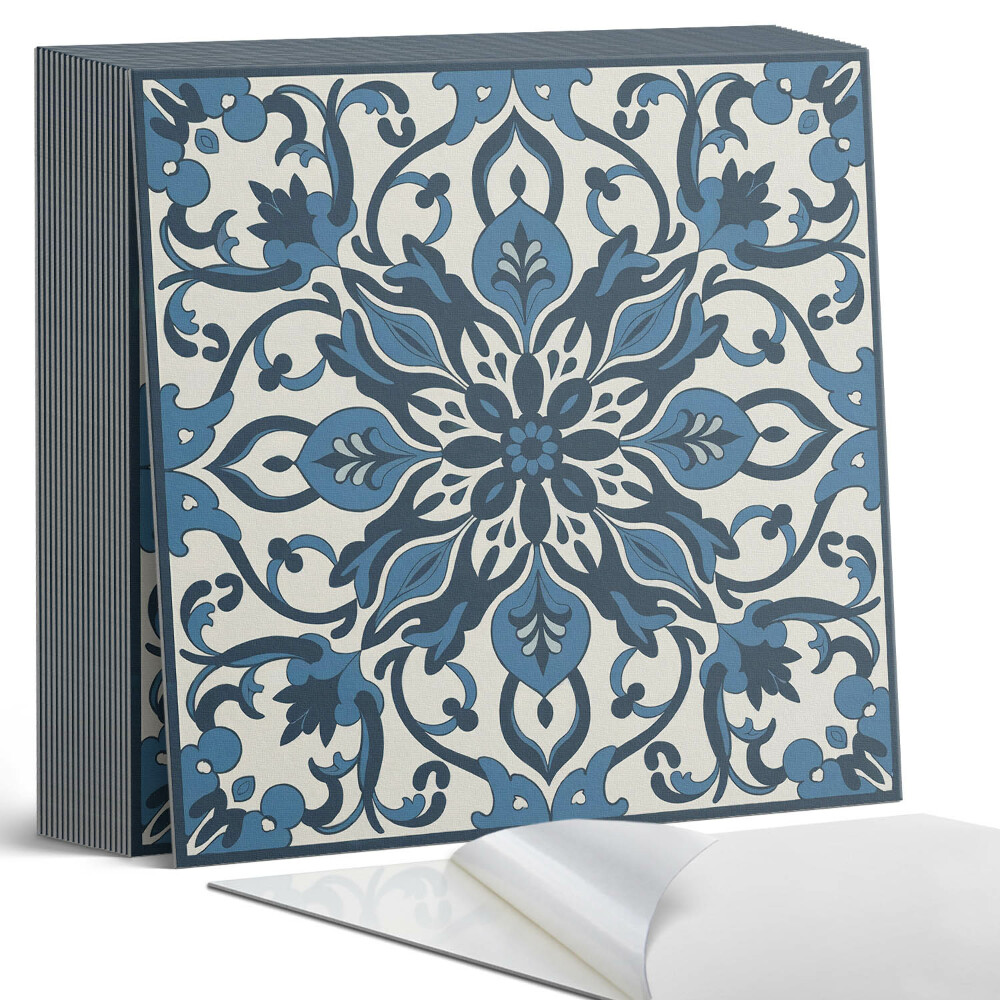 Plăcile de vinil Model floral cu frunze verzi