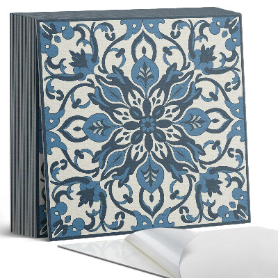 Plăcile de vinil Model floral cu frunze verzi