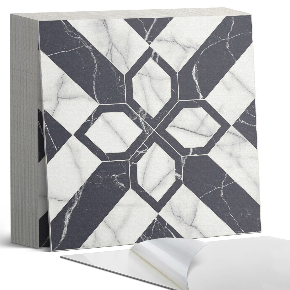 Plăci de vinil autoadezive Model de marmură în forme geometrice