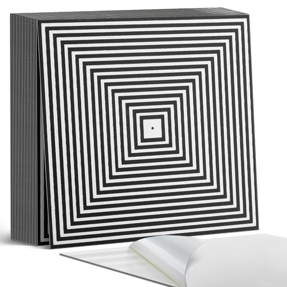Plăci din PVC autoadezive Un model de linii concentrice în pătrate