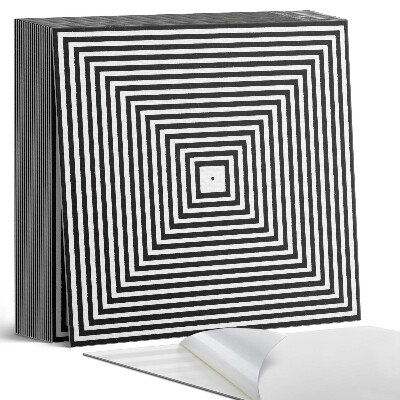 Plăci din PVC autoadezive Un model de linii concentrice în pătrate