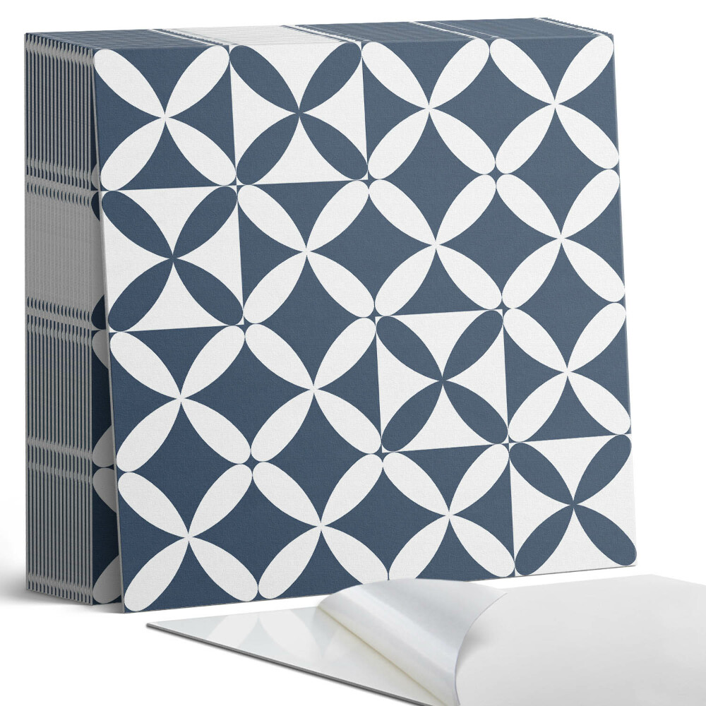 Plăcile de vinil Motiv floral în forme geometrice