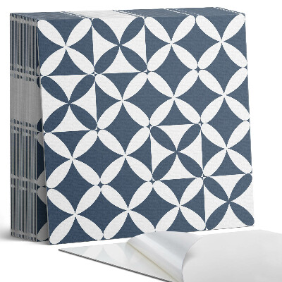 Plăcile de vinil Motiv floral în forme geometrice