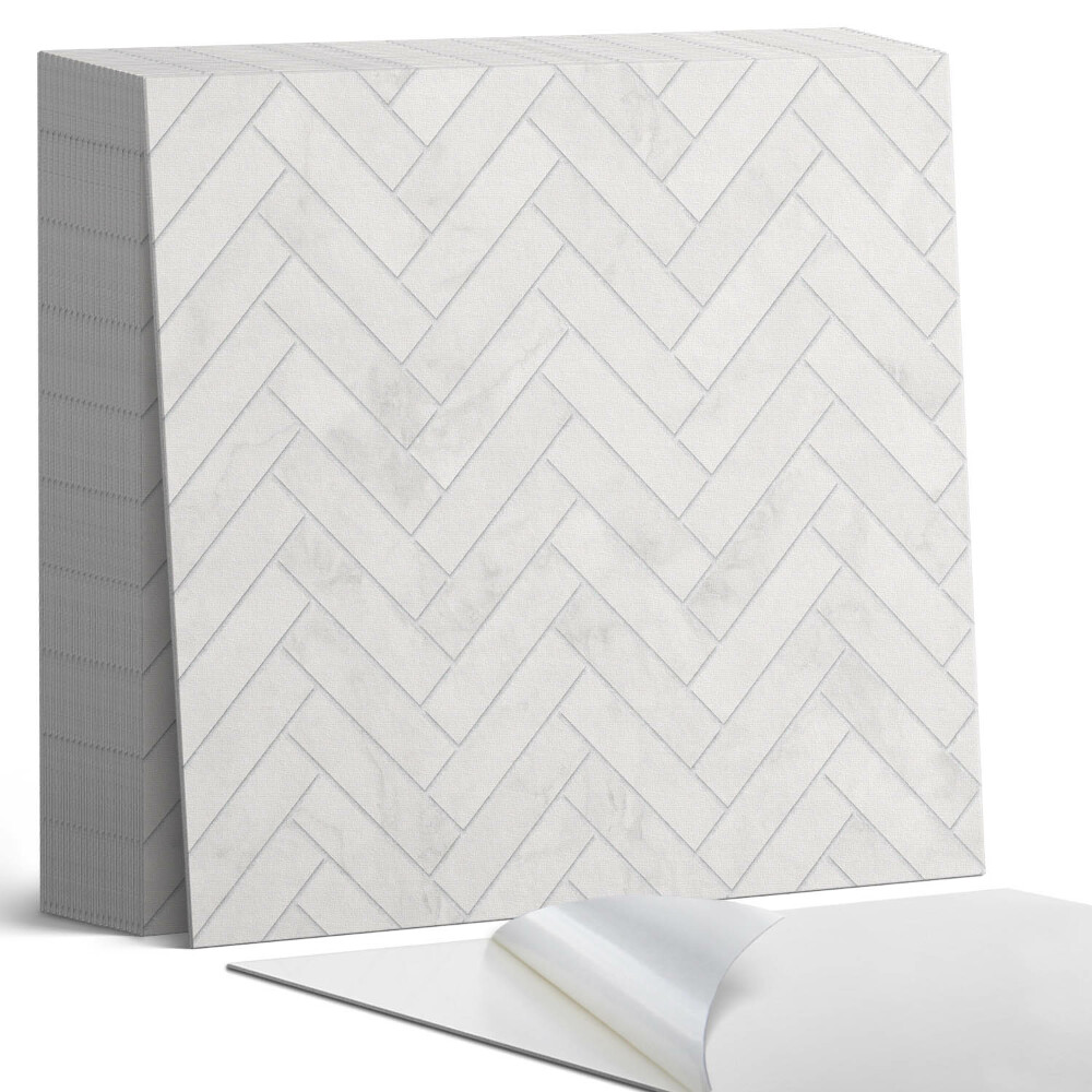 Plăci din PVC autoadezive Model herringbone în trei dimensiuni