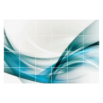 Autocolante gresie si faianta Valuri de linii abstracte