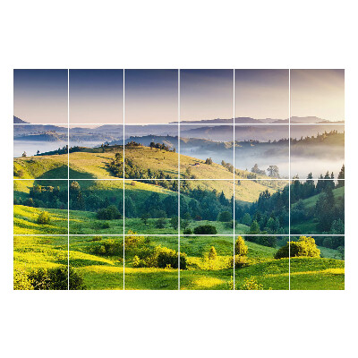 Autocolante gresie Peisaj montan pitoresc