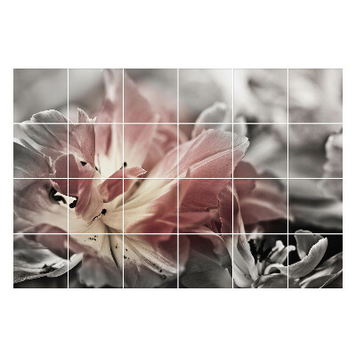 Autocolante pentru gresie Prim-plan al detaliilor florale