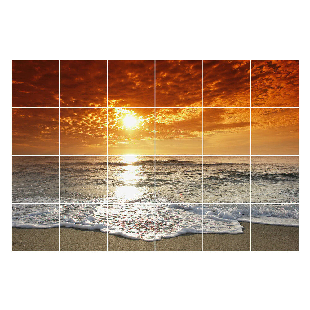 Autocolante gresie Apus de soare peste mare