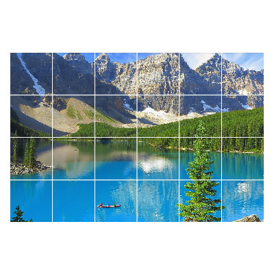 Autocolante gresie Peisaj montan cu un lac