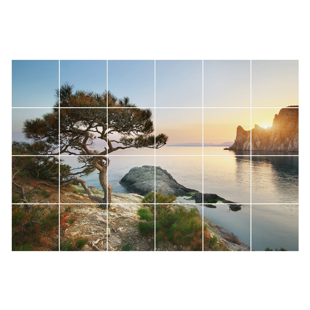 Autocolante pentru gresie Un peisaj liniștit de pe litoral