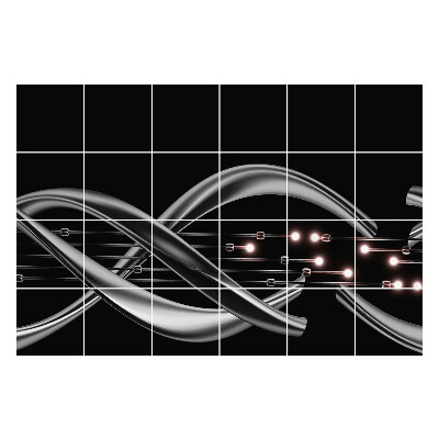 Autocolante gresie si faianta Linii ondulate cu puncte