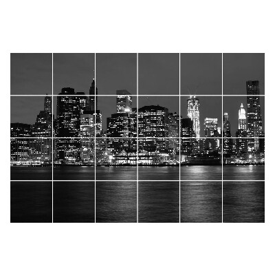 Autocolante pentru gresie Panorama orașului nocturn