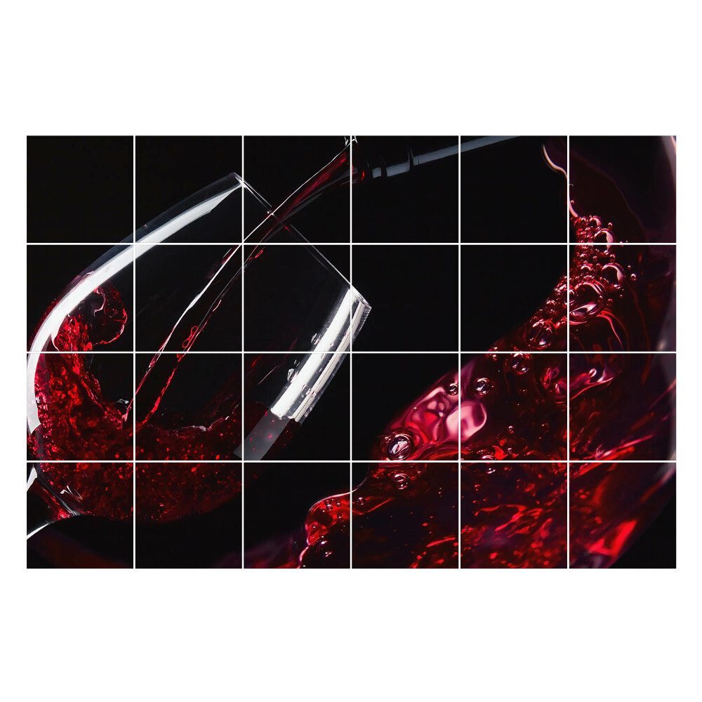 Autocolante gresie si faianta Vin într-un pahar