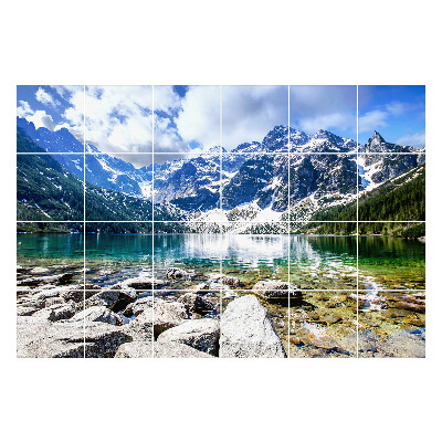 Autocolante gresie Peisaj montan cu un lac