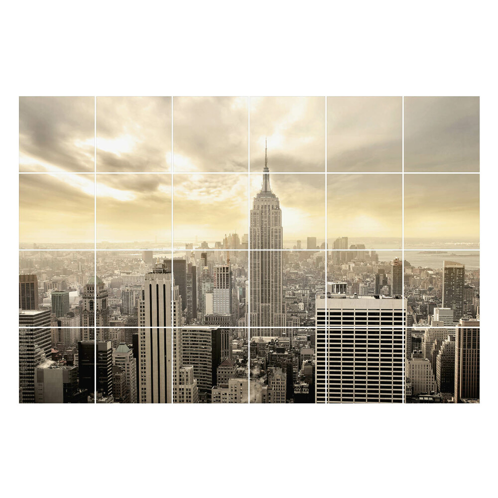 Autocolante gresie si faianta Panoramă modernă a orașului