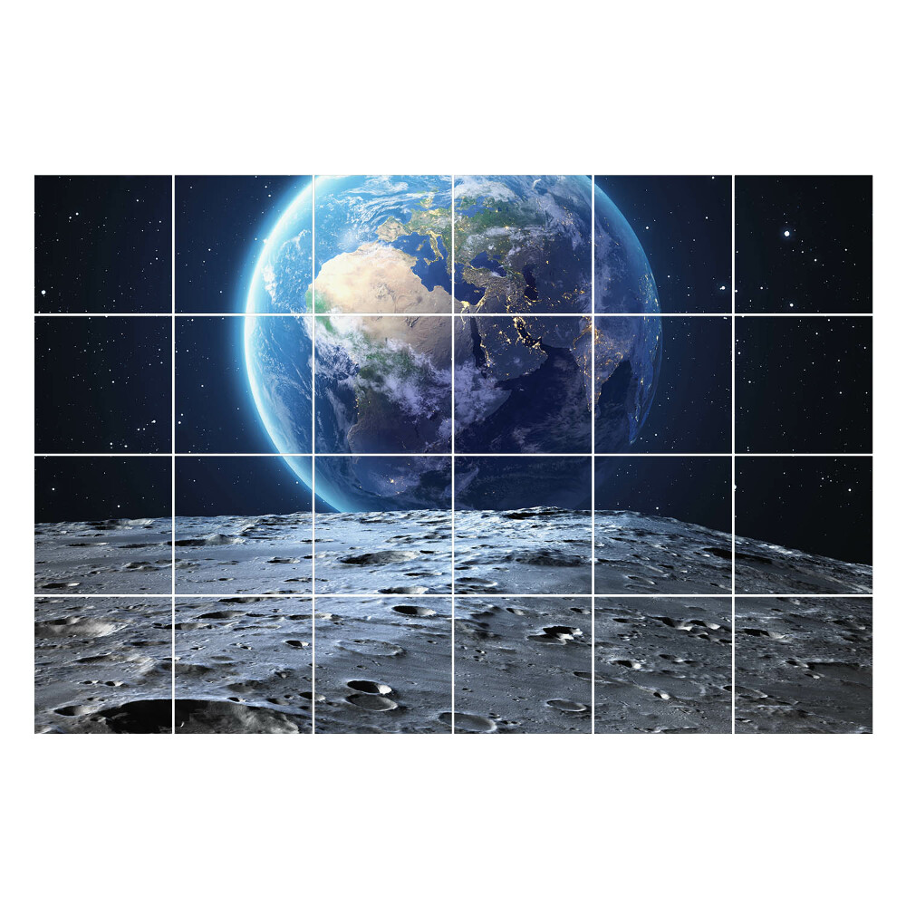 Autocolante gresie Vedere a Pământului de pe Lună