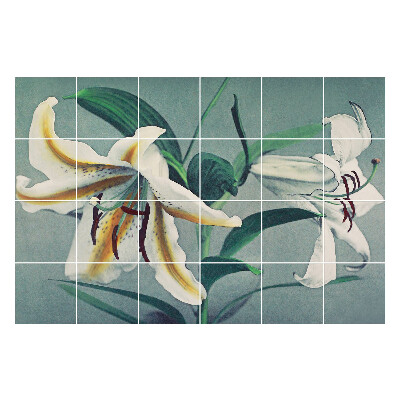 Autocolante pentru gresie Aranjament floral de crini