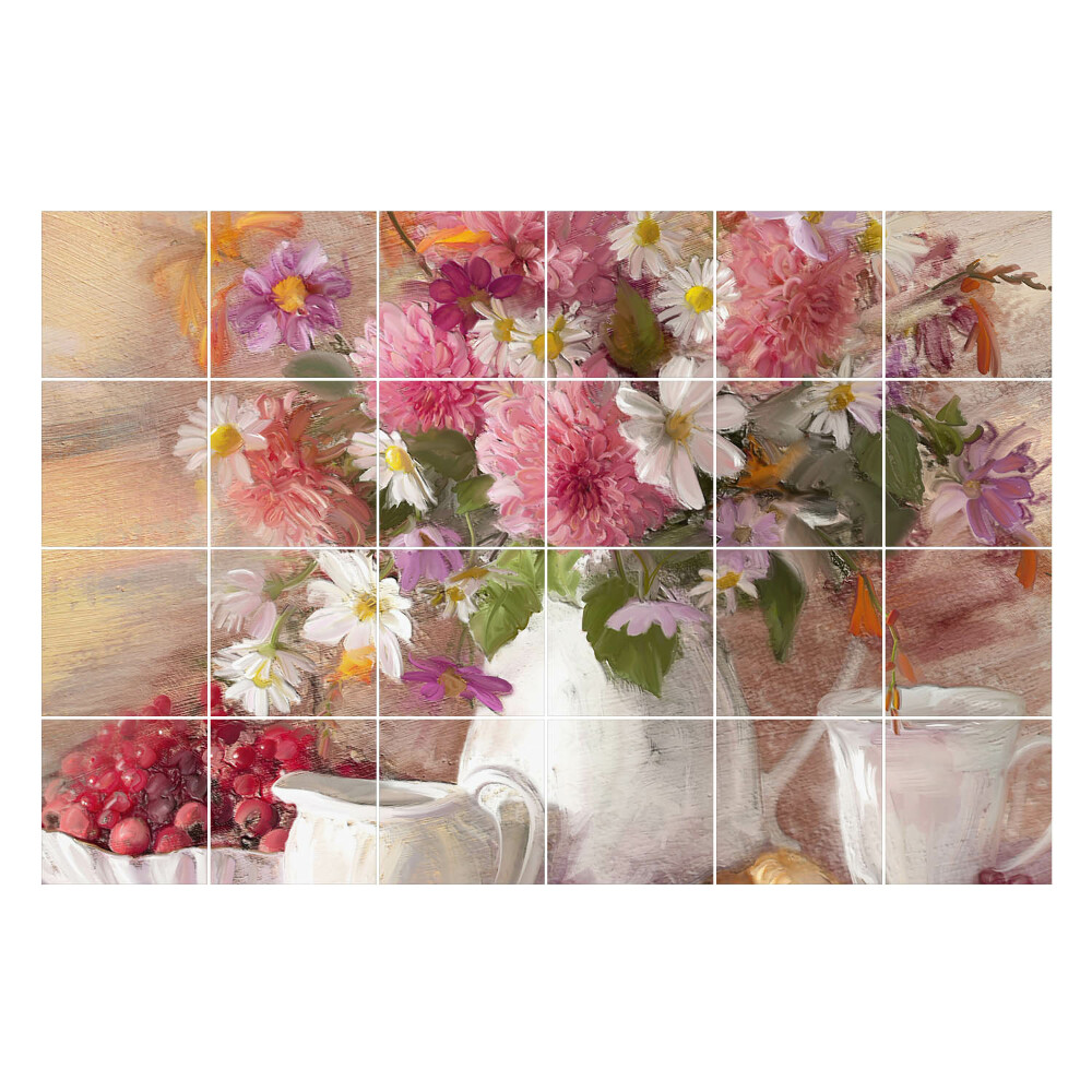 Autocolante gresie Buchet de flori într-o vază