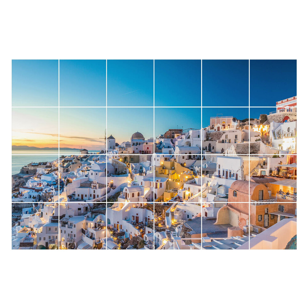 Autocolante pentru gresie Arhitectura pitorească a insulei