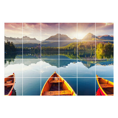 Autocolante pentru gresie Peisaj montan liniștit