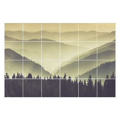 Autocolante pentru gresie Peisaje montane mistice