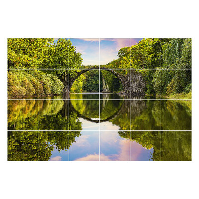 Autocolante gresie si faianta Un pod înconjurat de natură