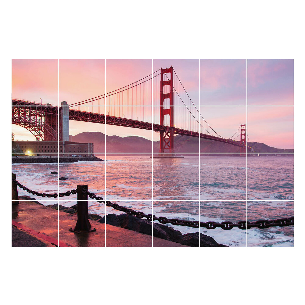 Autocolante gresie Un pod în peisajul vestic