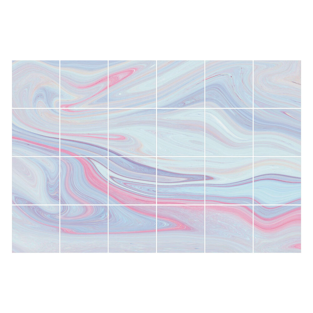 Autocolante pentru gresie Valuri line de culoare