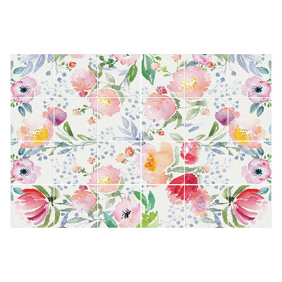 Autocolante gresie si faianta Motiv floral în pasteluri