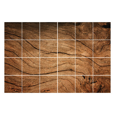 Autocolante pentru gresie Crăpături naturale în lemn