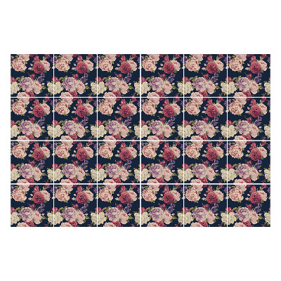 Autocolante gresie si faianta Motiv floral în aranjament