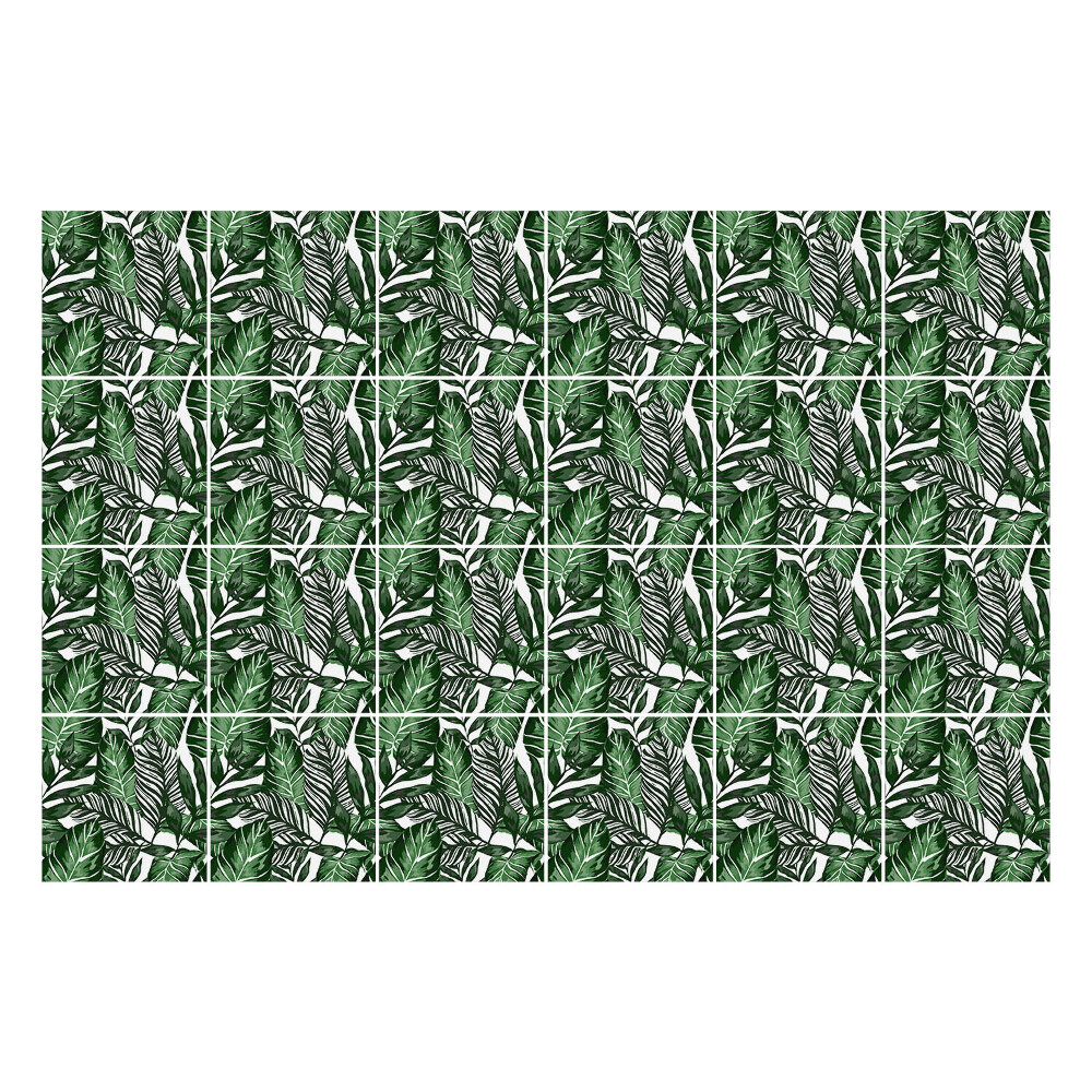 Autocolante gresie si faianta Frunze în stil tropical