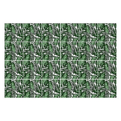 Autocolante gresie si faianta Frunze în stil tropical