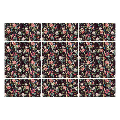 Autocolante gresie Motiv floral vertical