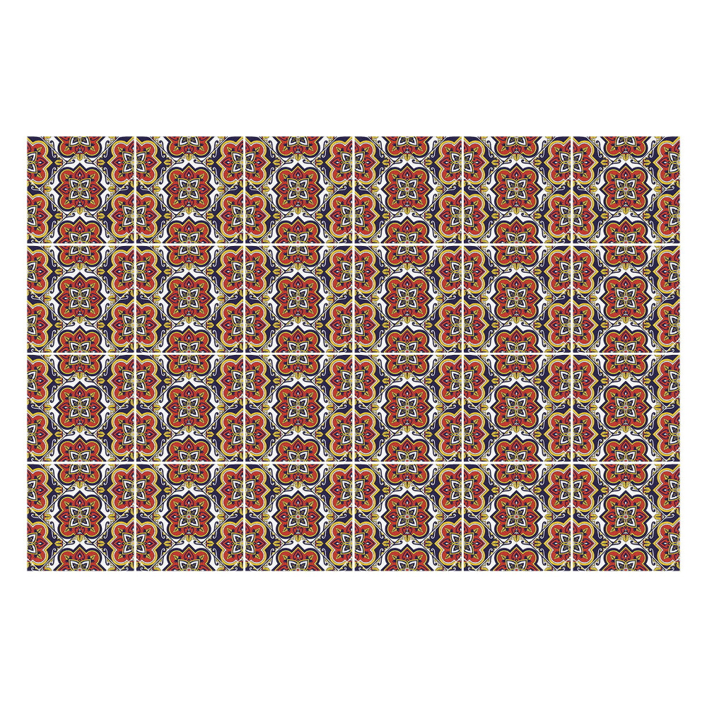 Autocolante gresie si faianta Ornamente florale în stil popular