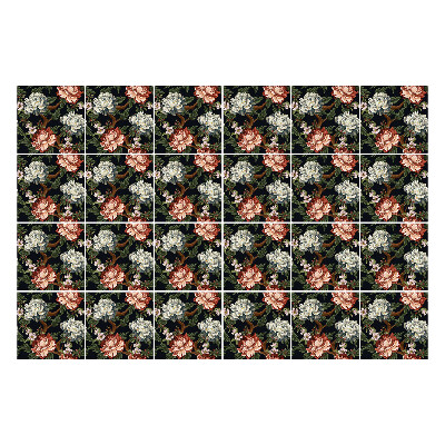 Autocolante gresie Motiv floral în tufiș