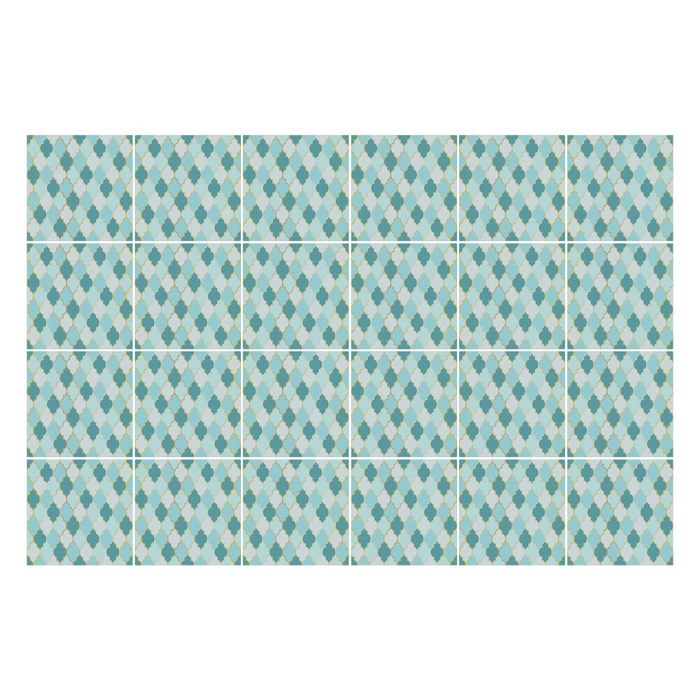 Autocolante gresie Forme încrucișate într-o grilă