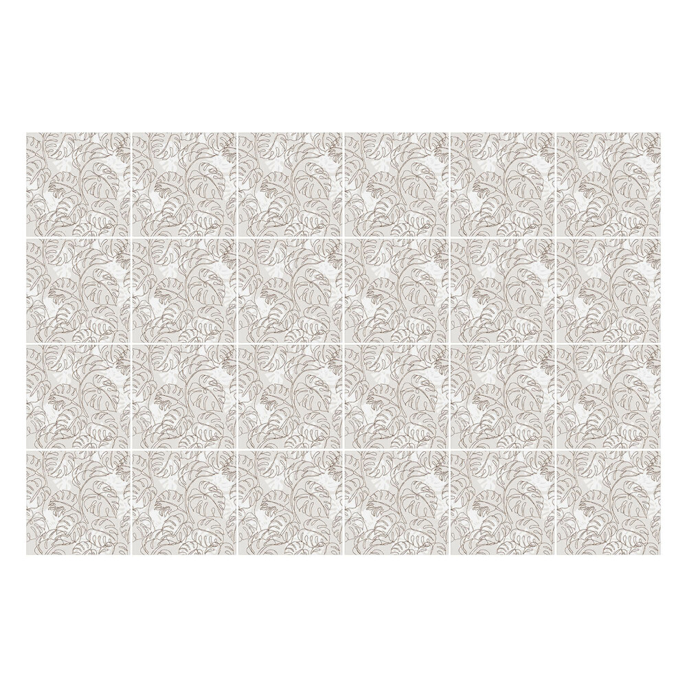 Autocolante gresie Frunze tropicale într-un aranjament