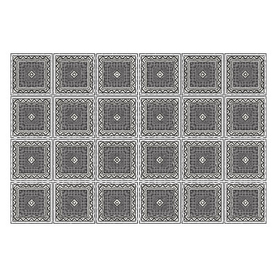 Autocolante gresie Plăci pătrate cu ornamente