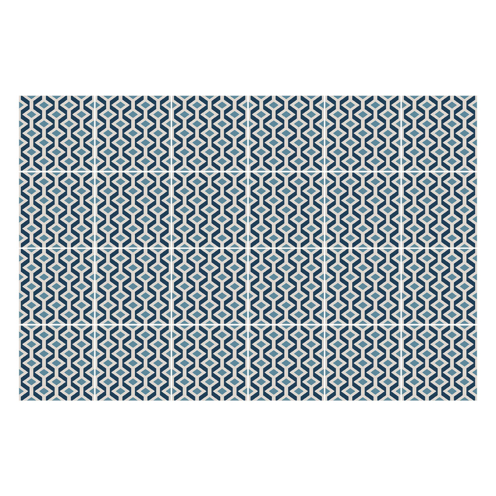 Autocolante pentru gresie Figuri geometrice într-o grilă