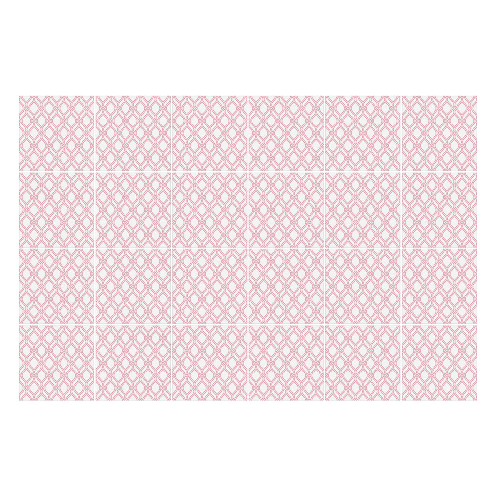 Autocolante pentru gresie Romburi delicate într-o grilă