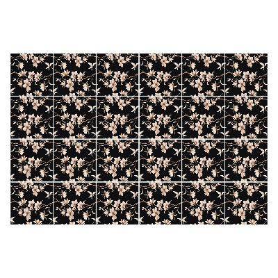 Autocolante gresie si faianta Motiv floral pe fundal