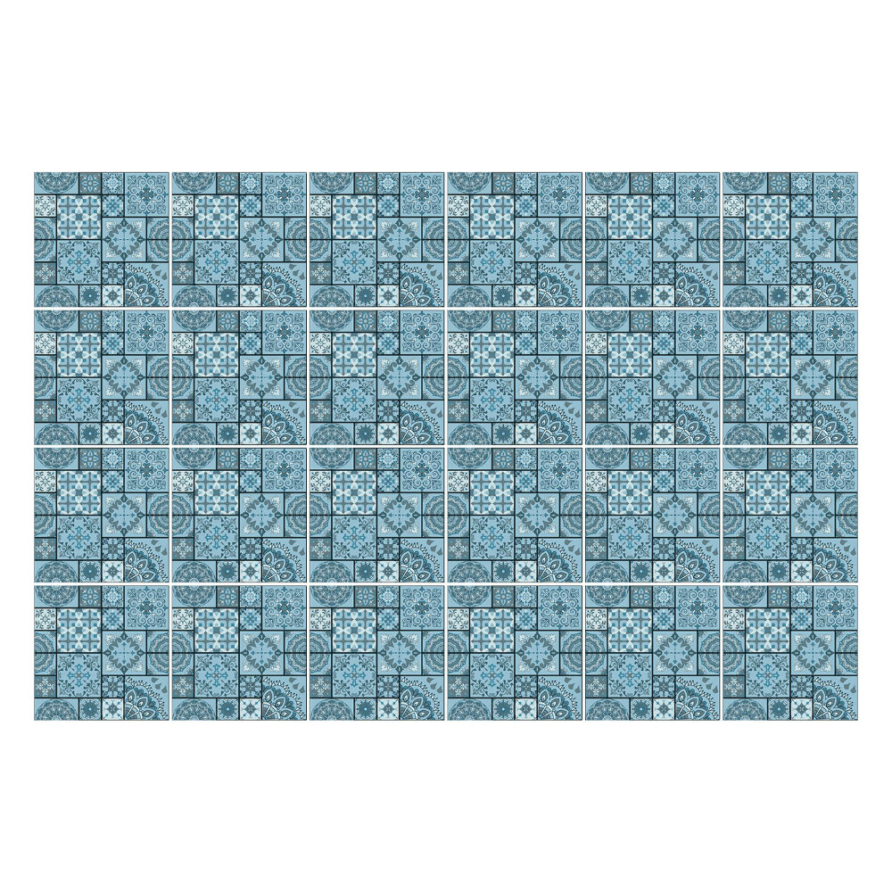 Autocolante gresie Motive geometrice într-o grilă