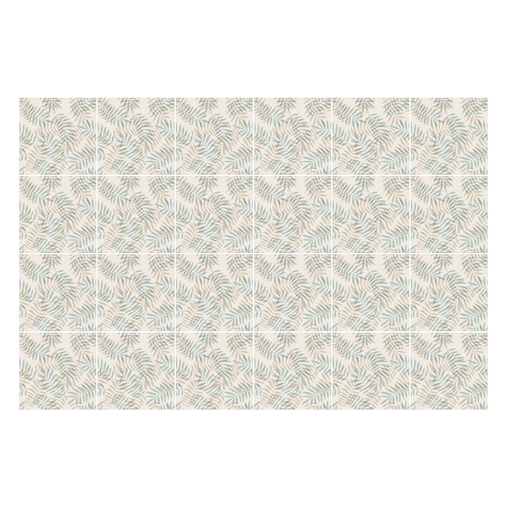 Autocolante pentru gresie Frunze într-un aranjament delicat