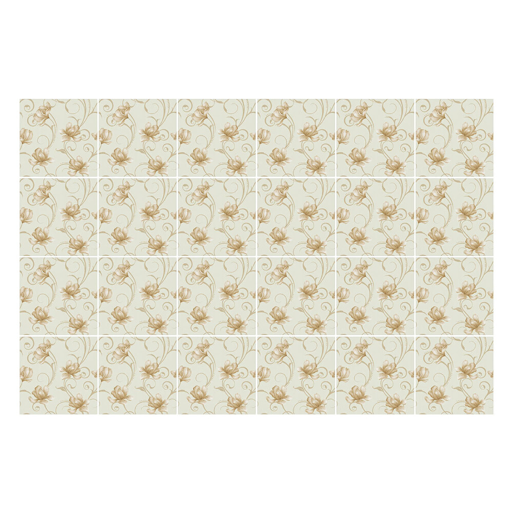 Autocolante pentru gresie Flori delicate pe fundal