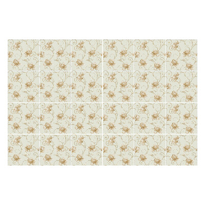 Autocolante pentru gresie Flori delicate pe fundal