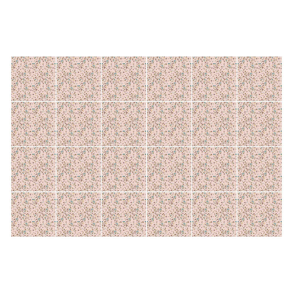 Autocolante pentru gresie Motive florale delicate