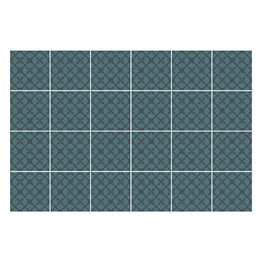 Autocolante gresie si faianta Motiv floral într-o plasă