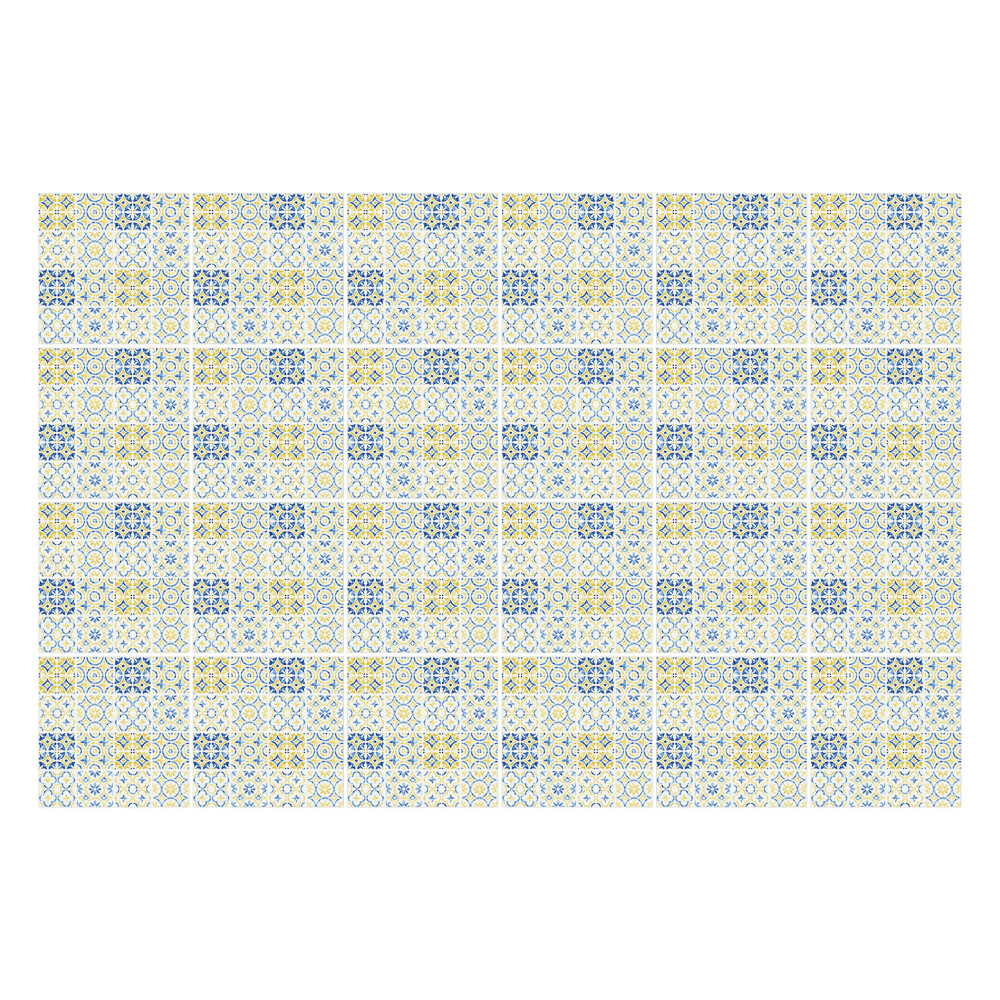 Autocolante pentru gresie Forme geometrice într-o grilă